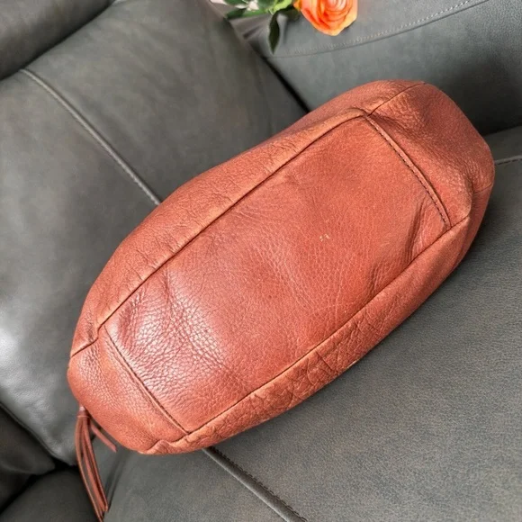 BANANA REPUBLIC Tan Leather Braided Handle Bag πππ - Picture 8 of 8